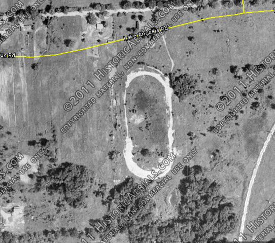 Chief Pontiac Speedway (Lake Angelus Speedway) - 1964 Aerial